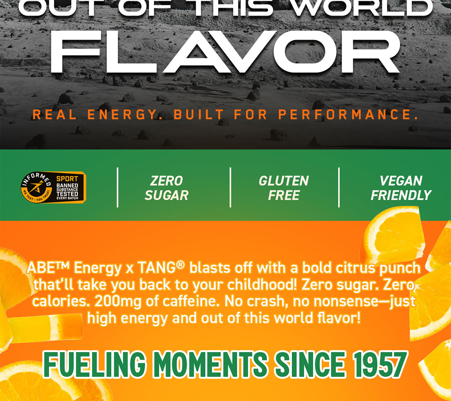 ABE x Tang Performance Pre-Workout Drink Orange Strawberry – AN Supps