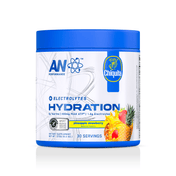 AN Performance Hydration tub in Chiquita Pineapple Strawberry, 270g, front of label