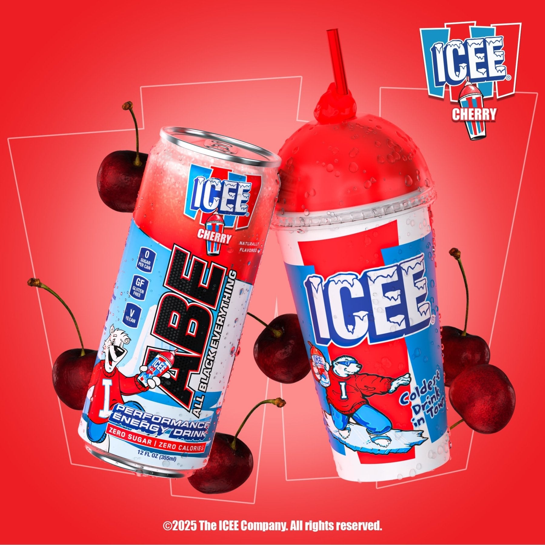 ABE x ICEE® Performance Pre - Workout Drink - Cherry - 12 Pack - AN Supps