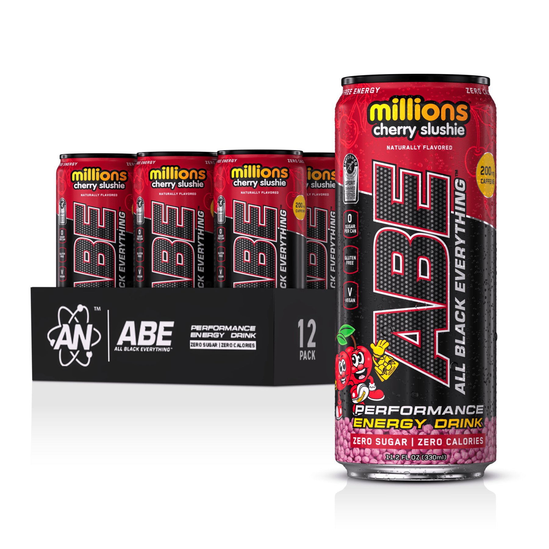 ABE Performance Pre - Workout Drink - Millions Cherry Slushie - 12 Pack - AN Supps