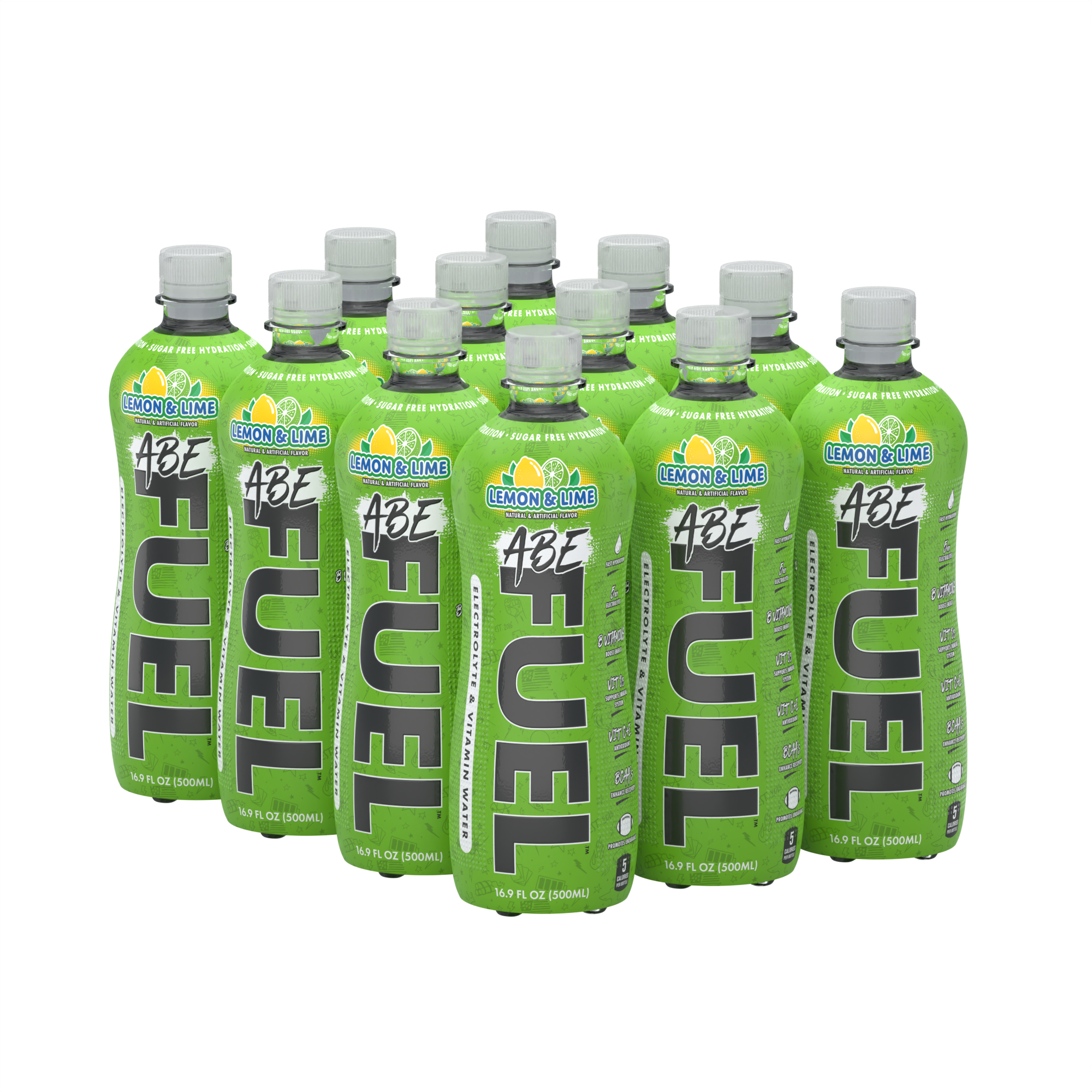 ABE FUEL - Hydration & Vitamin Water - 12 Pack