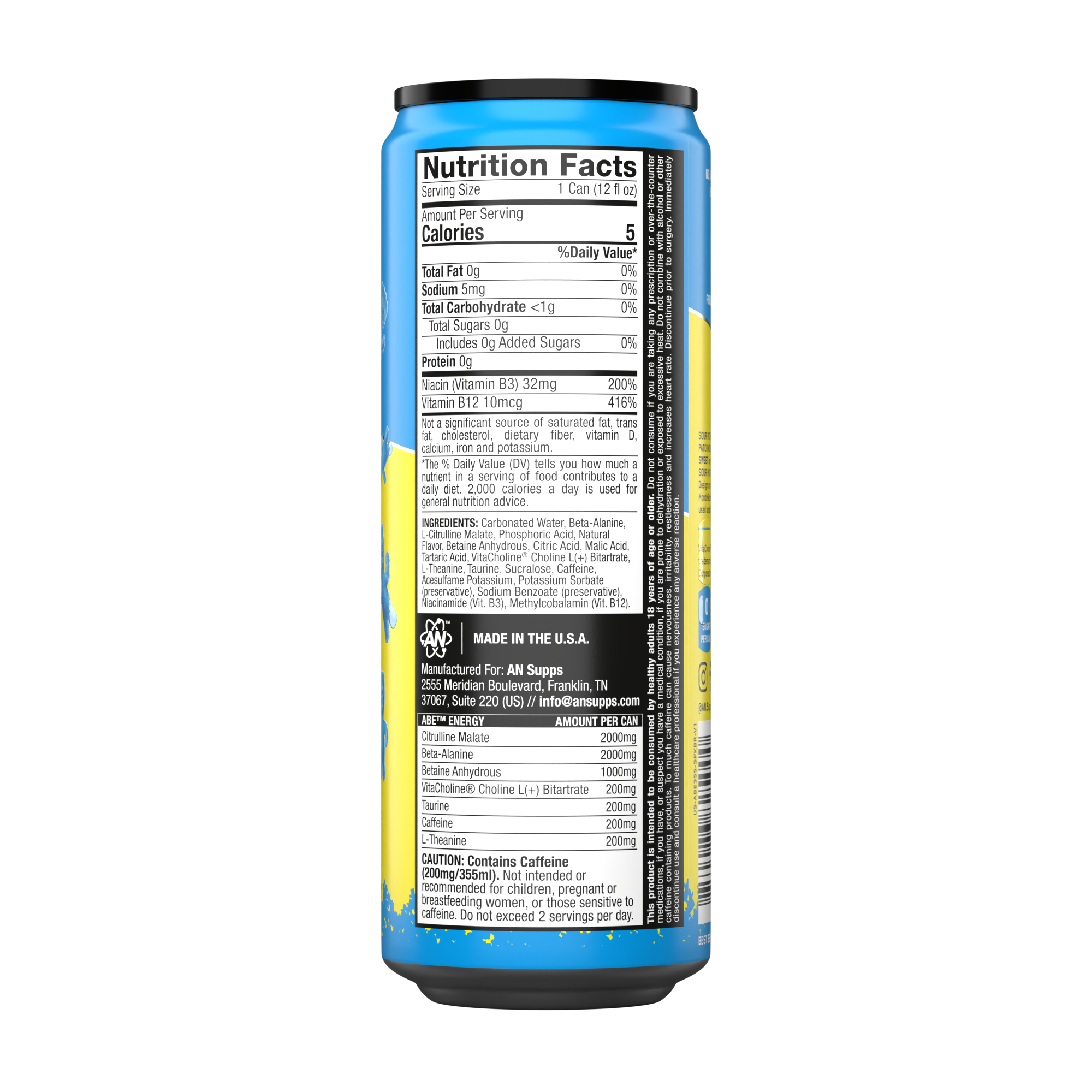 ABE Performance Energy Drink - 12 Pack