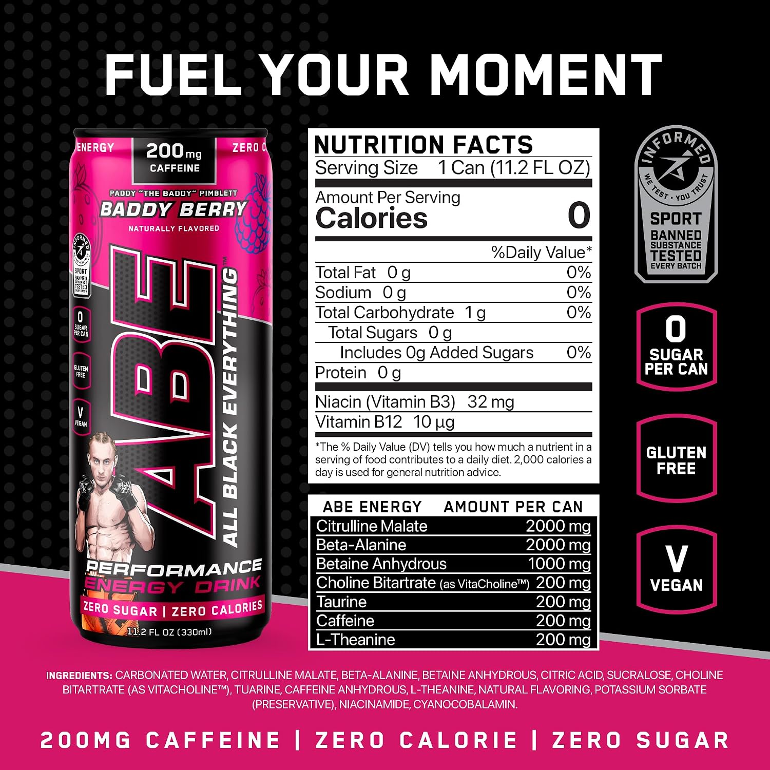 ABE Performance Energy Drink - 12 Pack