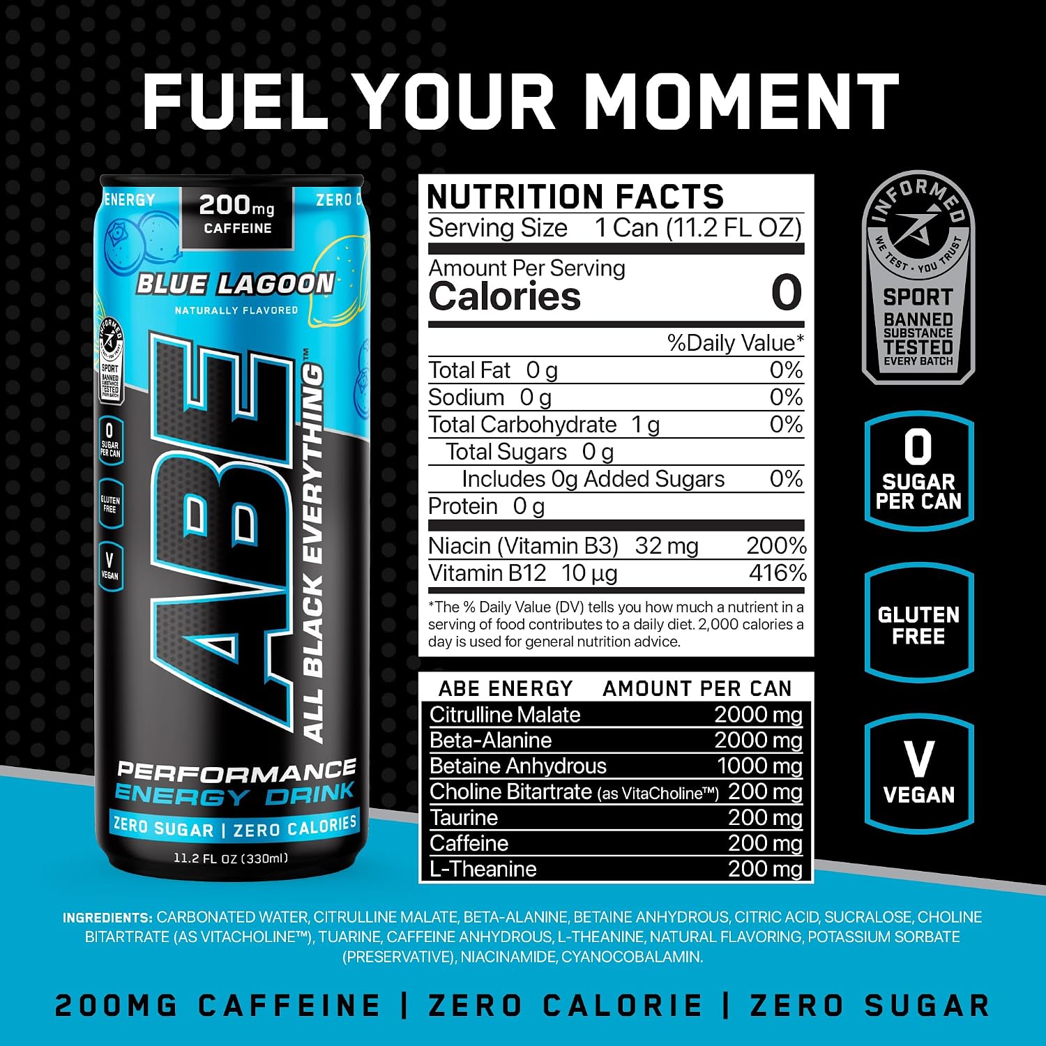 ABE Performance Energy Drink - 12 Pack