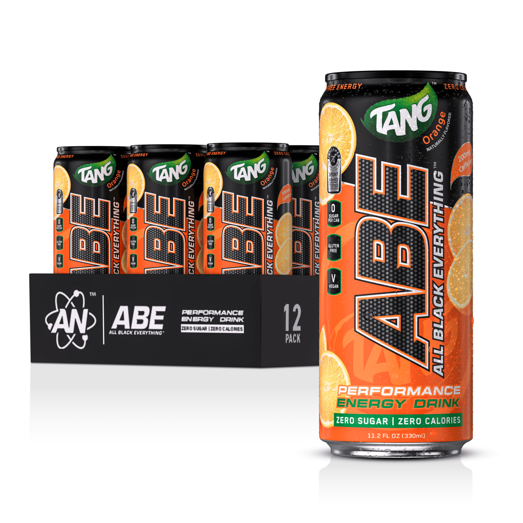 ABE x Tang® Performance Pre - Workout Drink - Orange - 12 Pack - AN Supps